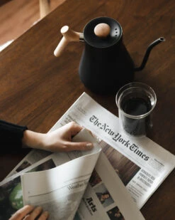 Fellow Stagg EKG 0.9L Kettle - Black And Maple -Coffee Machine Shop 3T0B7313