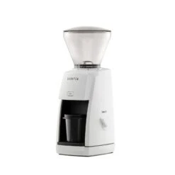 Baratza Encore ESP Coffee And Espresso Grinder - White -Coffee Machine Shop 495 EncoreESP White DosingCup 02 QuarterLeft OnWhite WEB