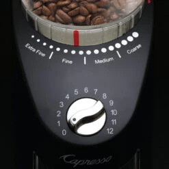 Capresso Infinity Plus Conical Burr Coffee Grinder In Black -Coffee Machine Shop 570.01InfinityPlusDialHR