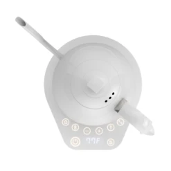 Brewista Artisan Electric Gooseneck Kettle - All White -Coffee Machine Shop ArtisanKettleWhiteonwhitetopview