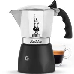 Bialetti Brikka 4-Cup Moka Pot With High Pressure Valve