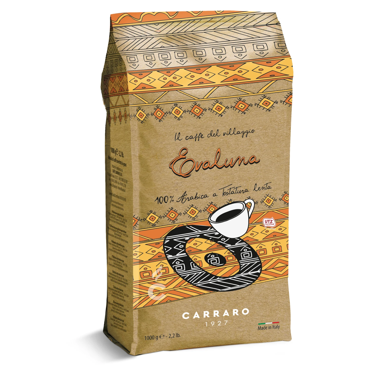 Carraro Caffe Del Villaggio Evaluna 2.2lb Whole Bean Medium 1 Carraro Caffe Del Villaggio Evaluna 2.2lb Whole Bean Medium