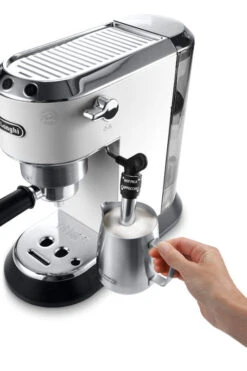 DeLonghi EC685W Dedica Deluxe Espresso Machine - White -Coffee Machine Shop DedicaDeLuxe EC685W adjustablecappuccino