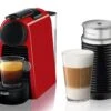 Nespresso Essenza Mini Espresso Machine By DeLonghi With Aeroccino - Ruby Red