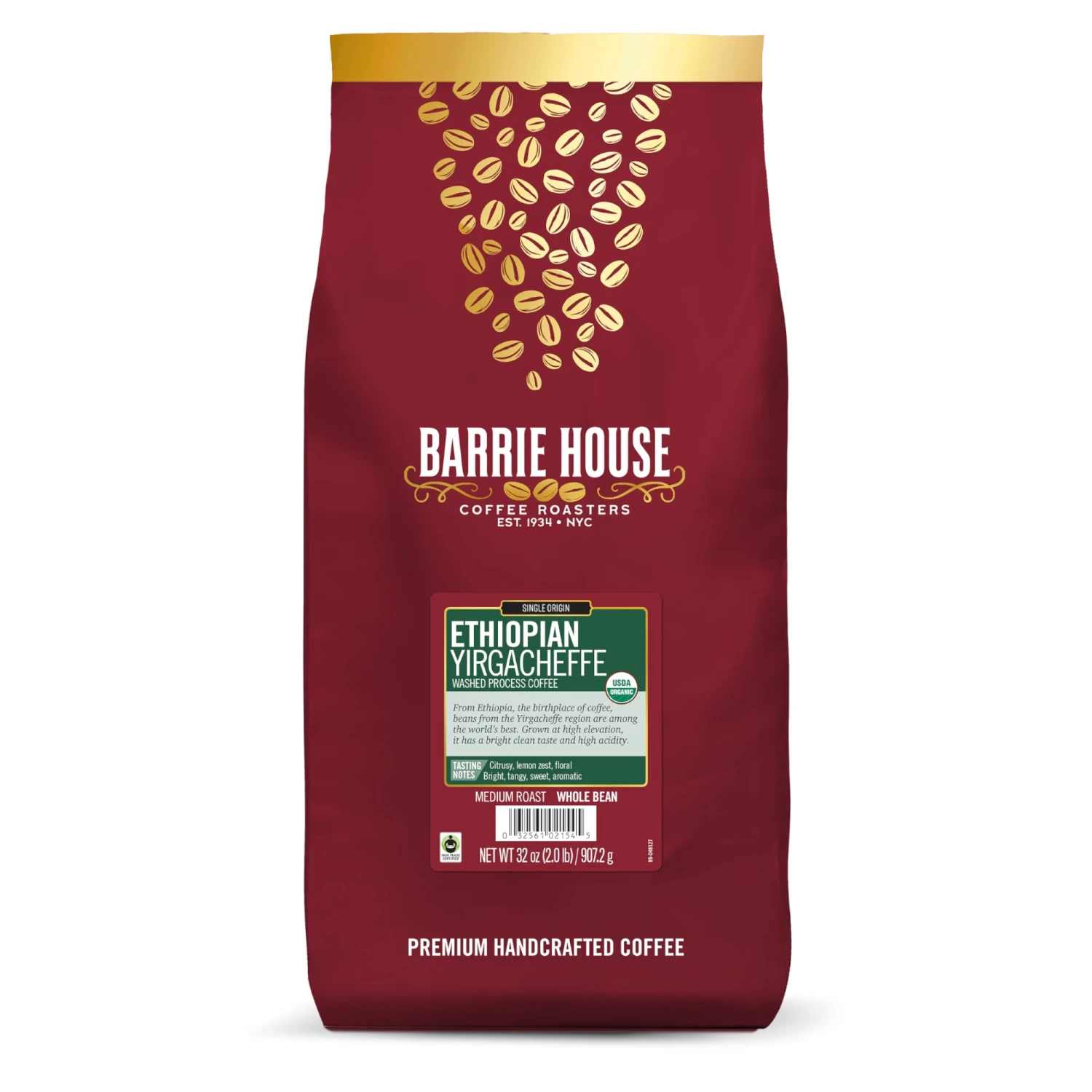 Barrie House Ethiopian Yirgacheffe Single Origin Fair Trade Organic Coffee 1 Barrie House Ethiopian Yirgacheffe Single Origin Fair Trade Organic Coffee