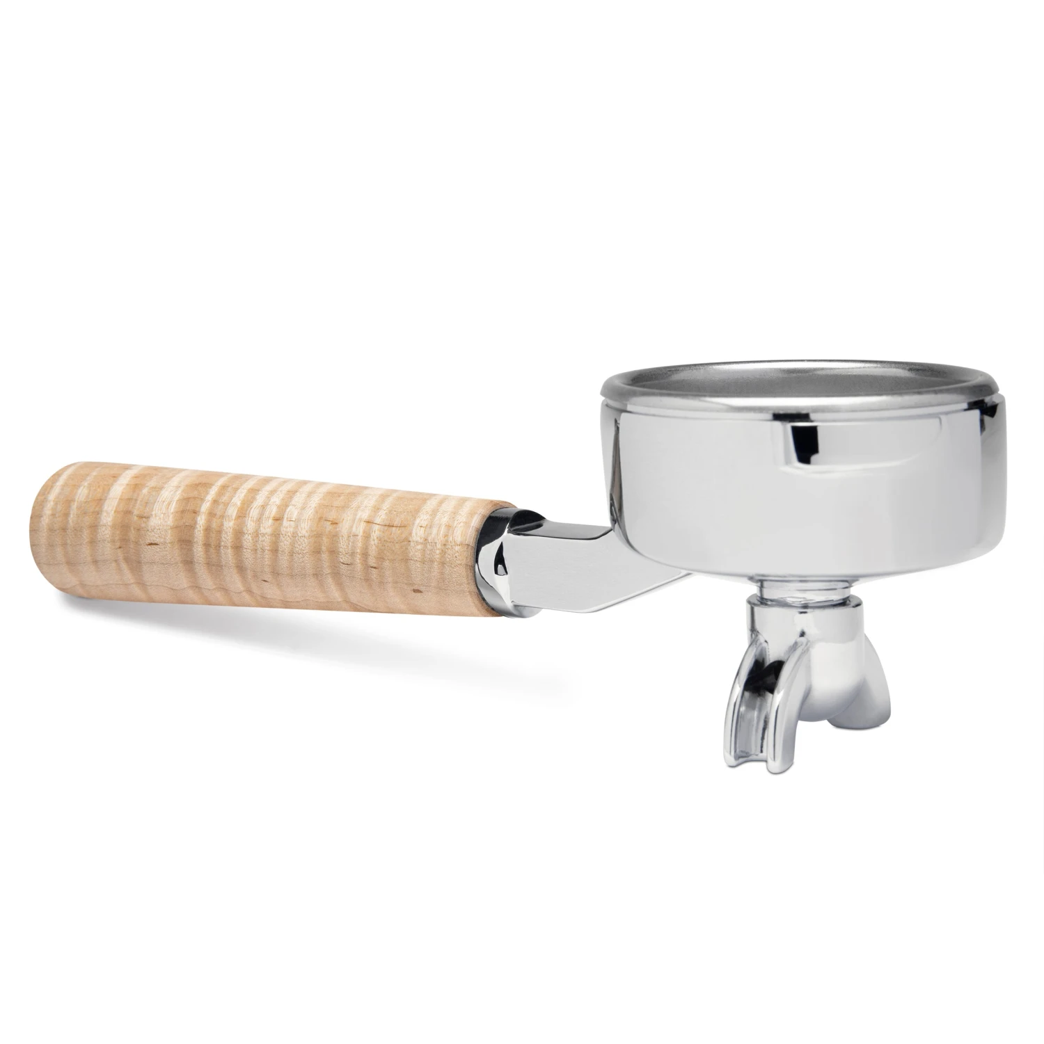 Tiger Maple Double Spout Gaggia Portafilter 1 Tiger Maple Double Spout Gaggia Portafilter