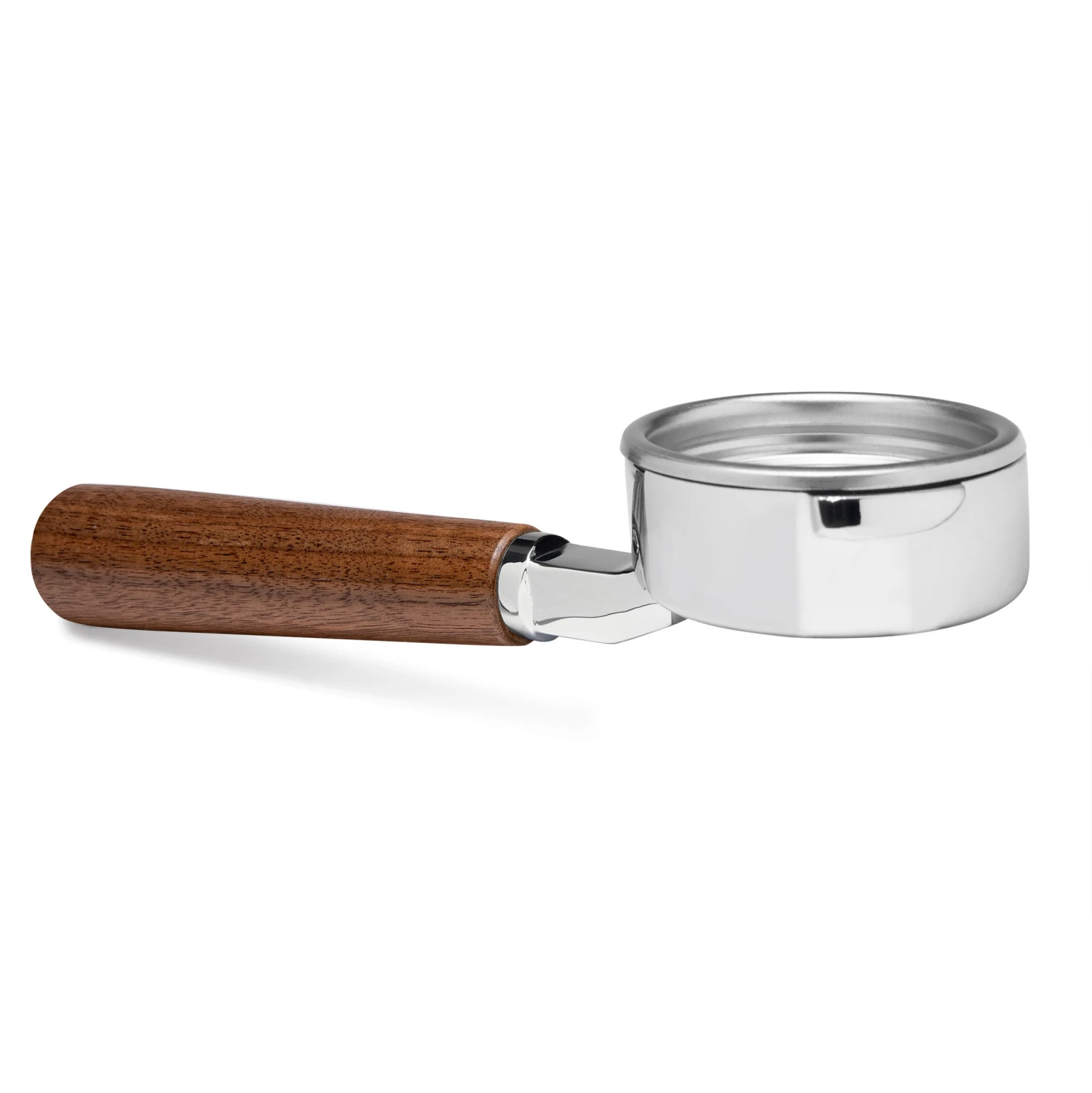 Walnut Bottomless Gaggia Portafilter 1 Walnut Bottomless Gaggia Portafilter