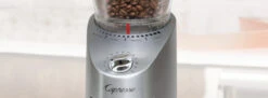 Capresso Infinity Plus Conical Burr Coffee Grinder In Metal -Coffee Machine Shop InfinityPlusStainless Hero