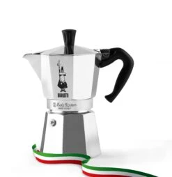 Bialetti Moka Express 3-Cup Moka Pot 8 Bialetti Moka Express 3-Cup Moka Pot -Coffee Machine Shop MOKAEXPRESSBANDIERA