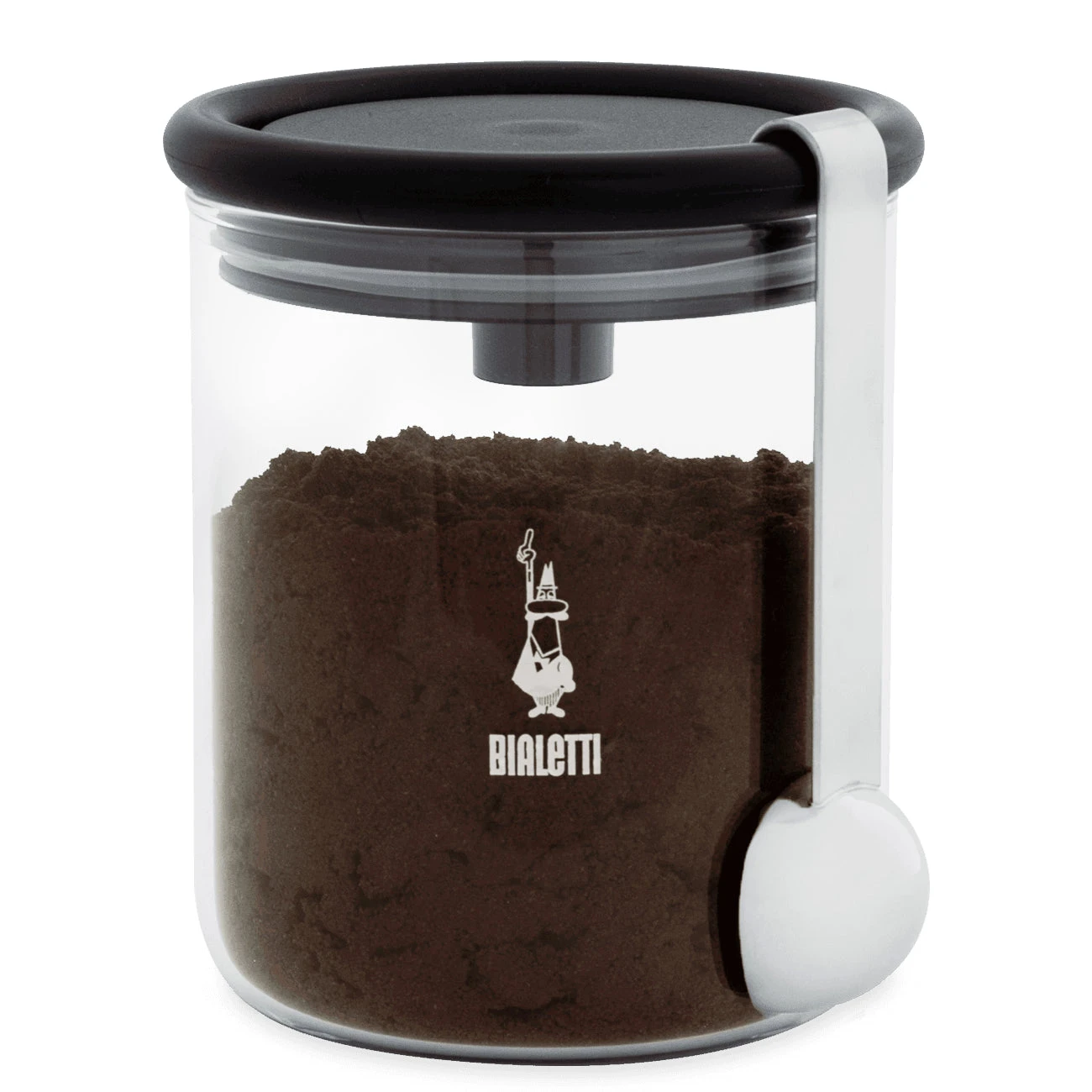Bialetti Glass Storage Jar With Moka Top 1 Bialetti Glass Storage Jar With Moka Top