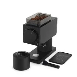 Fellow Ode Brew Grinder Gen 2 - Matte Black -Coffee Machine Shop OdeBrewGrinderGen2MatteBlack34AngleAllComponents1