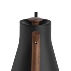 Fellow Stagg EKG Pro 0.9L Pour Over Kettle - Matte Black With Walnut Accents -Coffee Machine Shop StaggEKGPro MatteBlackWalnut HandleFacing 1