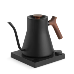 Fellow Stagg EKG Pro 0.9L Pour Over Kettle - Matte Black With Walnut Accents -Coffee Machine Shop StaggEKGPro MatteBlackWalnut WithBase 1