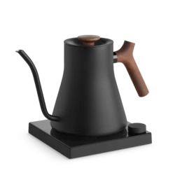 Fellow Stagg EKG Pro Studio Edition 1L Pour Over Kettle - Matte Black With Walnut Accents -Coffee Machine Shop StaggEKGProStudioEdition MatteBlackWalnut WithBase 2