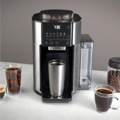 DeLonghi TrueBrew Drip Coffee Maker - Stainless/Black -Coffee Machine Shop TrueBrew ChromeBlack CAM51025MB Alt3