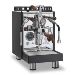 Coffee Machine Shop 9 Bezzera Aria PID Espresso Machine With Flow Control - Total Black With Rosewood