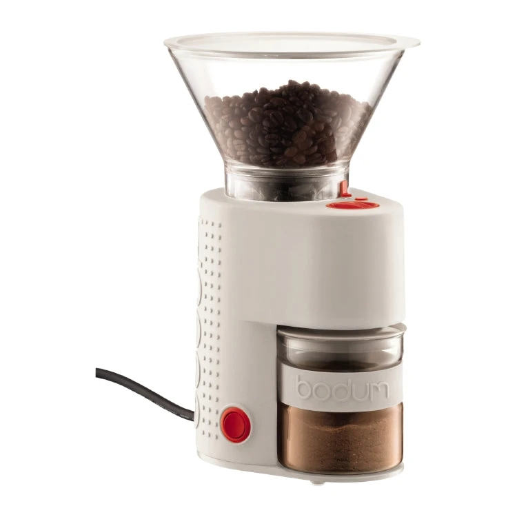 Bodum Bistro Burr Coffee Grinder In White 1 Bodum Bistro Burr Coffee Grinder In White