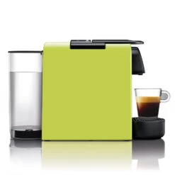 Nespresso Essenza Mini In Lime Green -Coffee Machine Shop essenza mini dl lime green side view web