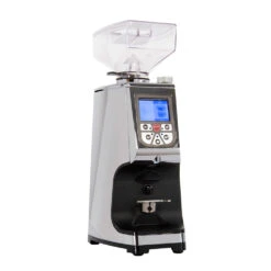 Eureka Atom Espresso Grinder In Chrome -Coffee Machine Shop eureka atom chrome right